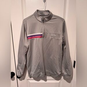 Adidas Golf Quarter Zip Pullover Men’s Large Gray Performance